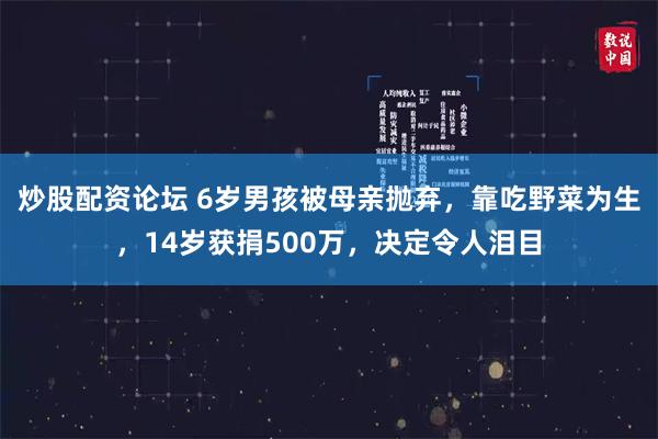 炒股配资论坛 6岁男孩被母亲抛弃，靠吃野菜为生，14岁获捐500万，决定令人泪目