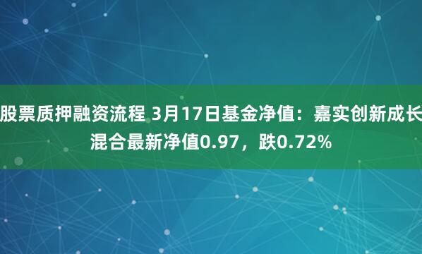 股票质押融资流程 3月17日基金净值：嘉实创新成长混合最新净值0.97，跌0.72%